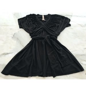 BAILEY 44 BROWN FAUX WRAP BELTED TOP SIZE SMALL